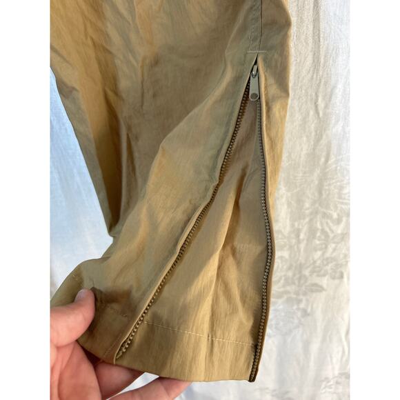 Vintage Lands End Track Suit Tan Jacket Windbreaker Medium Pants Large Nylon - Picture 11 of 16